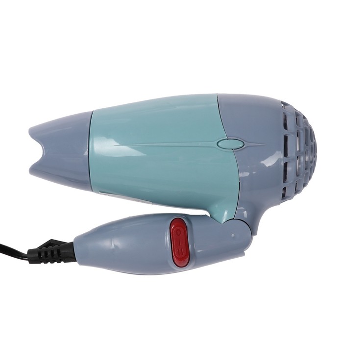 УЦЕНКА Фен для волос LuazON LF-23, 800 Вт, 2 скорости, 2 режима, складная ручка, голубой - Фото 1