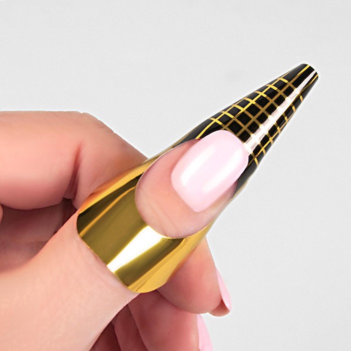 Формы для наращивания ногтей, широкие, 500 шт, цвет золотистый 17792