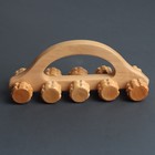 Массажёр «Гусеница», 18 × 5,5 × 8 см, 10 колёс, деревянный - Фото 7