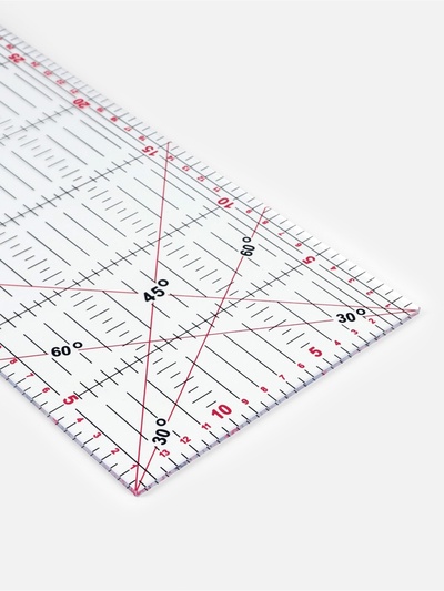 Линейка для квилтинга и пэчворка, 30×15 см, s=3 мм, МИКС