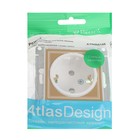 Розетка SE ATLASDESIGN ART, 16 А, 250 В, встраиваемая, с з/к, шторки, IP20, белая, ATN200145 - Фото 3