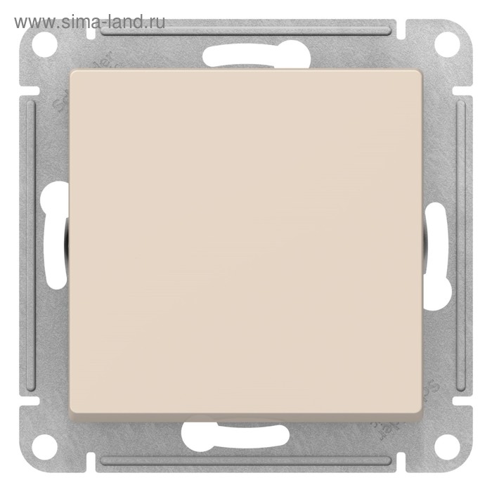 Выключатель SE ATLASDESIGN, 10 А, 1 клавиша, IP20, скрытый, бежевый, ATN000211 - Фото 1