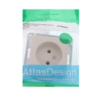 Розетка SE ATLASDESIGN, 16 А, 250 В, встраиваемая, без з/к, IP20, бежевая, ATN000241 4089283