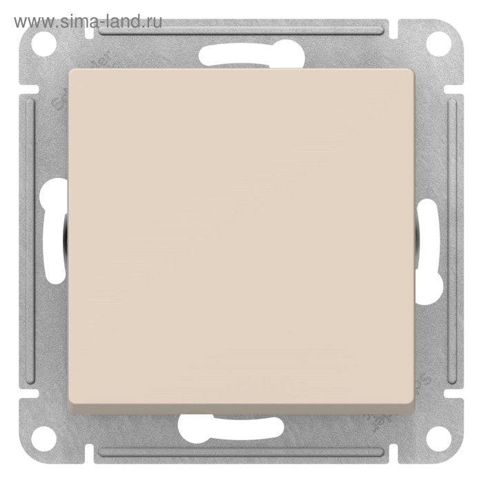 Переключатель проходной SE ATLASDESIGN, 10 А, 1 клавиша, IP20, скрытый, бежевый, ATN000261 - Фото 1
