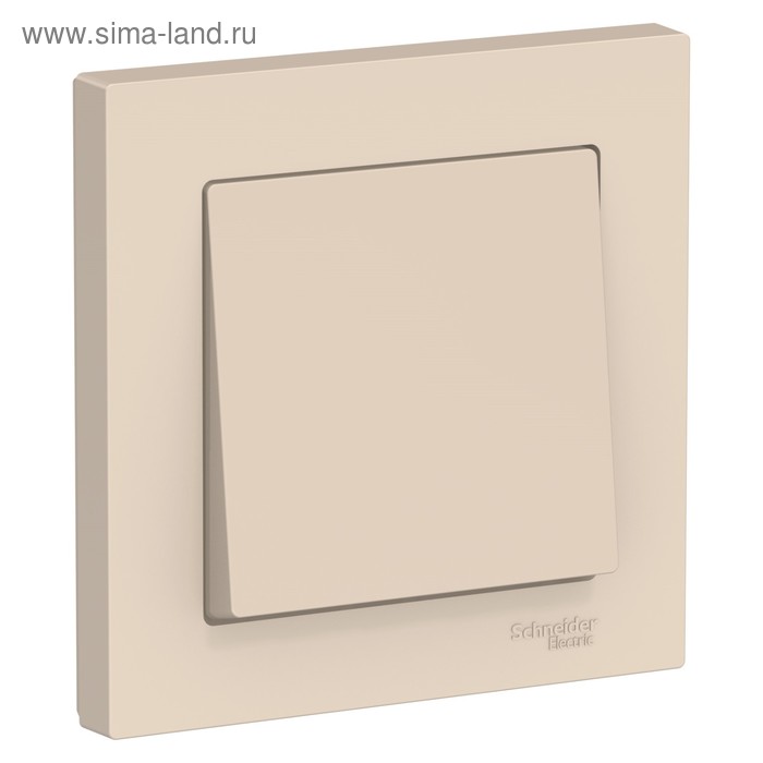 Выключатель SE ATLASDESIGN, 10 А, 1 клавиша, IP20, скрытый, бежевый, ATN000212 - Фото 1