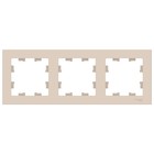Рамка SE AtlasDesign, 3 поста, универсальная, бежевая, ATN000203 - Фото 2