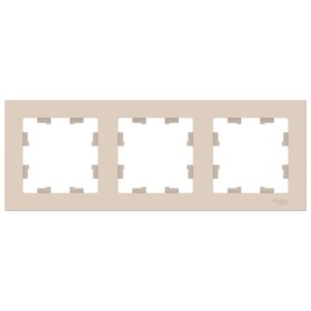 

Рамка SE AtlasDesign, 3 поста, универсальная, бежевая, ATN000203