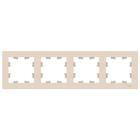 Рамка SE AtlasDesign, 4 поста, универсальная, бежевая, ATN000204 - Фото 2