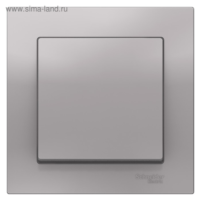 Выключатель SE ATLASDESIGN, 10 А, 1 клавиша, в сборе, сх.1, цвет алюминий - Фото 1