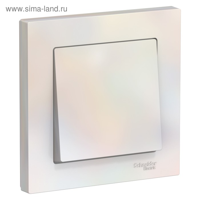 Выключатель SE ATLASDESIGN, 10 А, 1 клавиша, в сборе, сх.1, цвет жемчуг - Фото 1