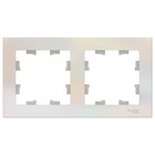 Рамка SE ATLASDESIGN, 2-х постовая, универсальная, цвет жемчуг - Фото 2