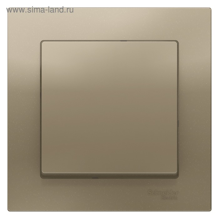 Выключатель SE ATLASDESIGN, 10 А, 1 клавиша, в сборе, сх.1, цвет шампань - Фото 1