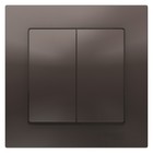 Выключатель SE ATLASDESIGN, 10 А, 2 клавиши, в сборе, сх.5, цвет мокко - Фото 2
