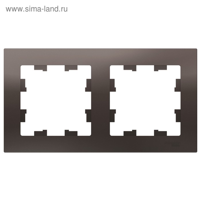 Рамка SE ATLASDESIGN, 2-х постовая, универсальная, цвет мокко - Фото 1