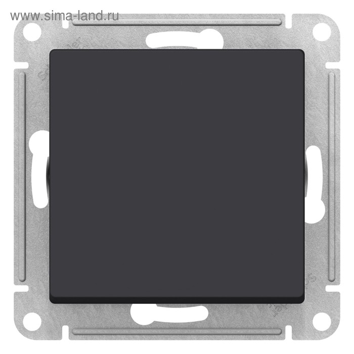 Выключатель SE ATLASDESIGN, 1 клавиша, 10 А, IP20, скрытый монтаж, карбон, ATN001011 - Фото 1