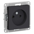 Розетка SE ATLASDESIGN, 16 А, 250 В, встраиваемая, без з/к, IP20, карбон, ATN001041 - Фото 2