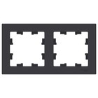 Рамка SE AtlasDesign, 2 поста, универсальная, карбон, ATN001002 - Фото 2