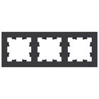 Рамка SE AtlasDesign, 3 поста, универсальная, карбон, ATN001003 - Фото 2