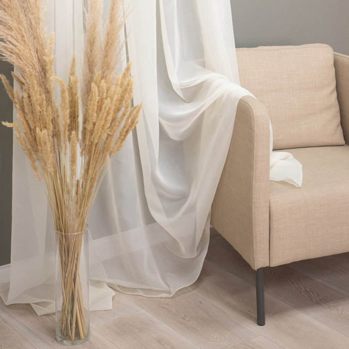 Штора-тюль Witerra 145×260 см молочная, вуаль, пэ100% - Фото 1