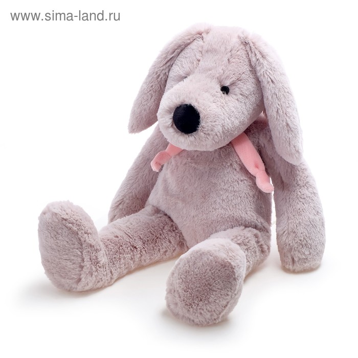 Мягкая игрушка «Собака», цвет серый/розовый, 40 см - Фото 1
