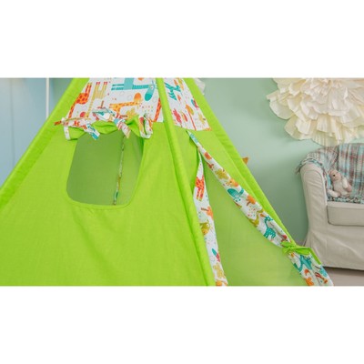 Вигвам «Жираф», размер 130х130 см, высота 147 см, зелёный
