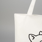 Сумка - шоппер, с подкладом, с принтом, 35×2×40 см, белый - Фото 5