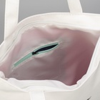 Сумка - шоппер, с подкладом, с принтом, 35×2×40 см, белый - Фото 6