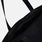 Сумка текстильная шопер на молнии с подкладкой, 42×9×32 см, чёрная - Фото 4