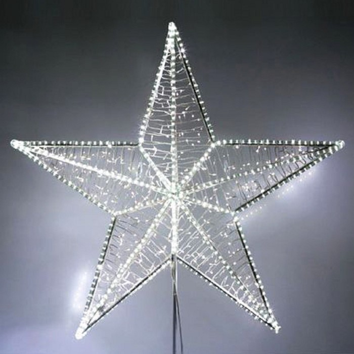Светодиодная фигура «Звезда на макушку ели», объёмная, 100 х 75 х 50 см, 60 Вт - фото 1875986221