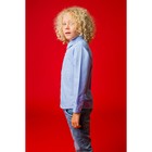 Рубашка для мальчика "Классическая", рост 122 см, цвет голубой - Фото 2