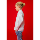 Рубашка для мальчика "Классическая", рост 128 см, цвет белый/чёрный - Фото 2