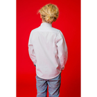 Рубашка для мальчика "Классическая", рост 128 см, цвет белый/чёрный - Фото 3