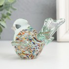 Сувенир стекло в стеклокрошку "Птичка разноцветная" L 100 h 60 мм МИКС - Фото 3