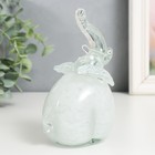 Сувенир стекло в стеклокрошку "Слон Белый" h 150 мм - фото 20884550