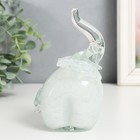 Сувенир стекло в стеклокрошку "Слон Белый" h 150 мм - фото 20884551