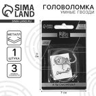 Головоломка металлическая «Раздели на части», МИКС, на блистере - Фото 1