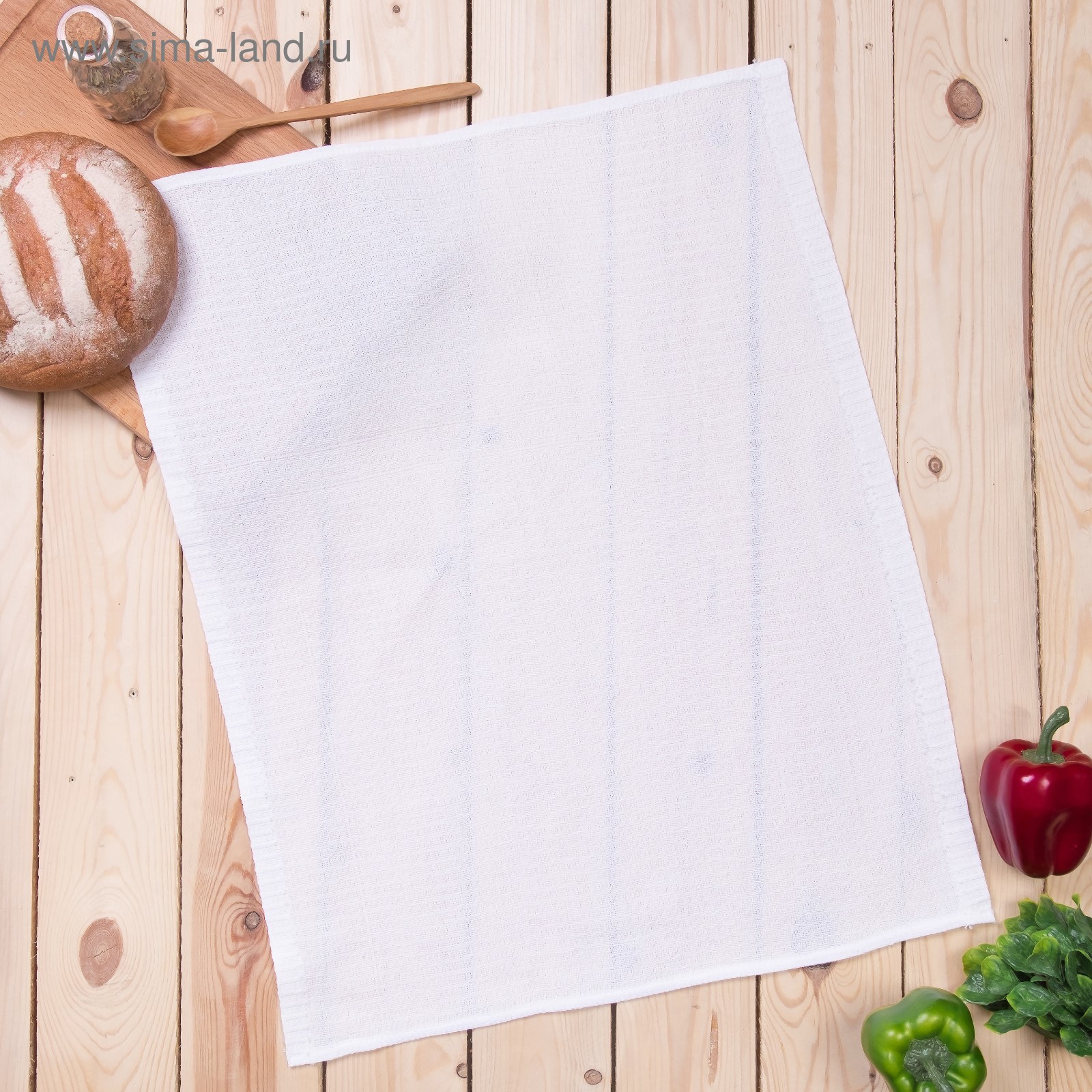 Полотенце вафельное отбеленное 45х62 см, 140 г/м2,хлопок 100% (4050052 ...