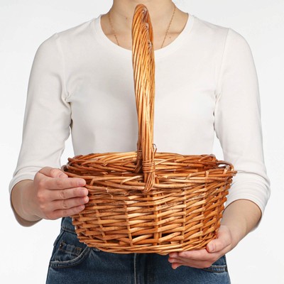 Корзина плетёная для хранения «Кли», ива, круглая, набор 3 шт.