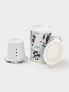 Кружка керамическая с крышкой и ситом «Панды», 300 мл, белая - Фото 7