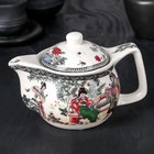 Чайник керамический заварочный с металлическим ситом «Беседа», 350 мл - фото 982118