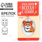 Брелок для ключей акриловый «Корги», 7.2×14 см - Фото 1