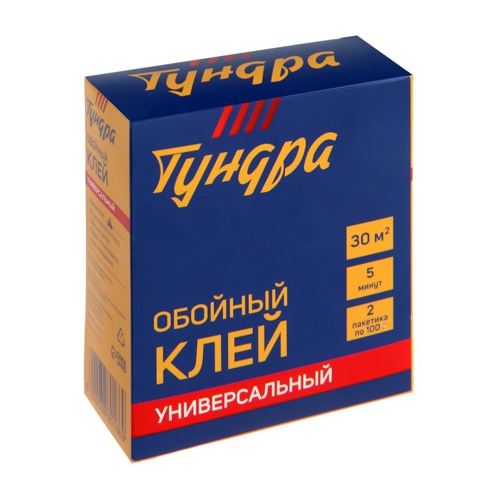 Клей обойный ТУНДРА, универсальный, коробка, 200 г