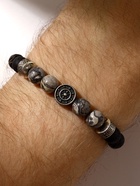 Браслет мужской «Бастион» штурвал, цвет чёрно-серый с серебром, d=7 см - Фото 6