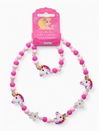 Набор детских украшений Выбражулька «Единорожек», 2 предмета: бусы, браслет, розовый - Фото 4