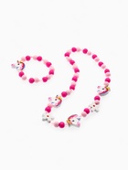 Набор детских украшений Выбражулька «Единорожек», 2 предмета: бусы, браслет, розовый - Фото 5