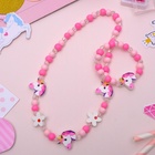 Набор детских украшений Выбражулька «Единорожек», 2 предмета: бусы, браслет, розовый - Фото 8