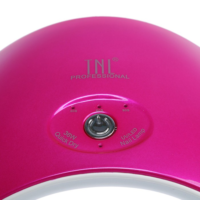 Лампа для гель-лака TNL Mood, UV/LED, 36 Вт, 12 диодов, таймер 30/60/90 с, цвет фуксия 17796