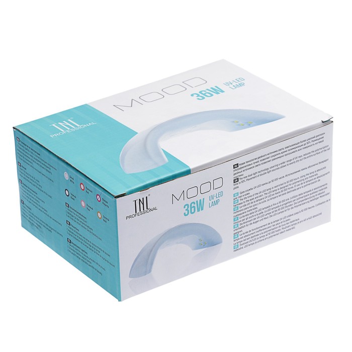 Лампа для гель-лака TNL Mood, UV/LED, 36 Вт, 12 диодов, таймер 30/60/90 с, цвет фуксия 17796