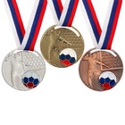 Медаль тематическая 139 «Футбол», d= 5 см. Цвет бронза. С лентой - фото 8757788