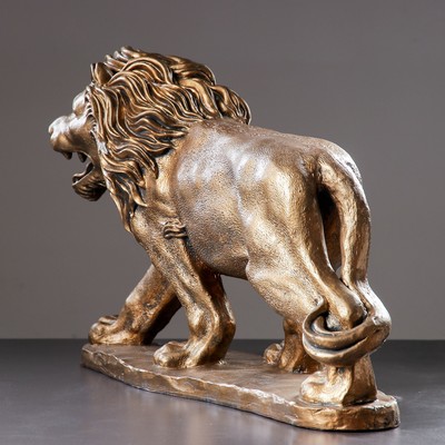 Фигурка «Лев идущий», левый, гипс под бронзу, 73×23×43 см